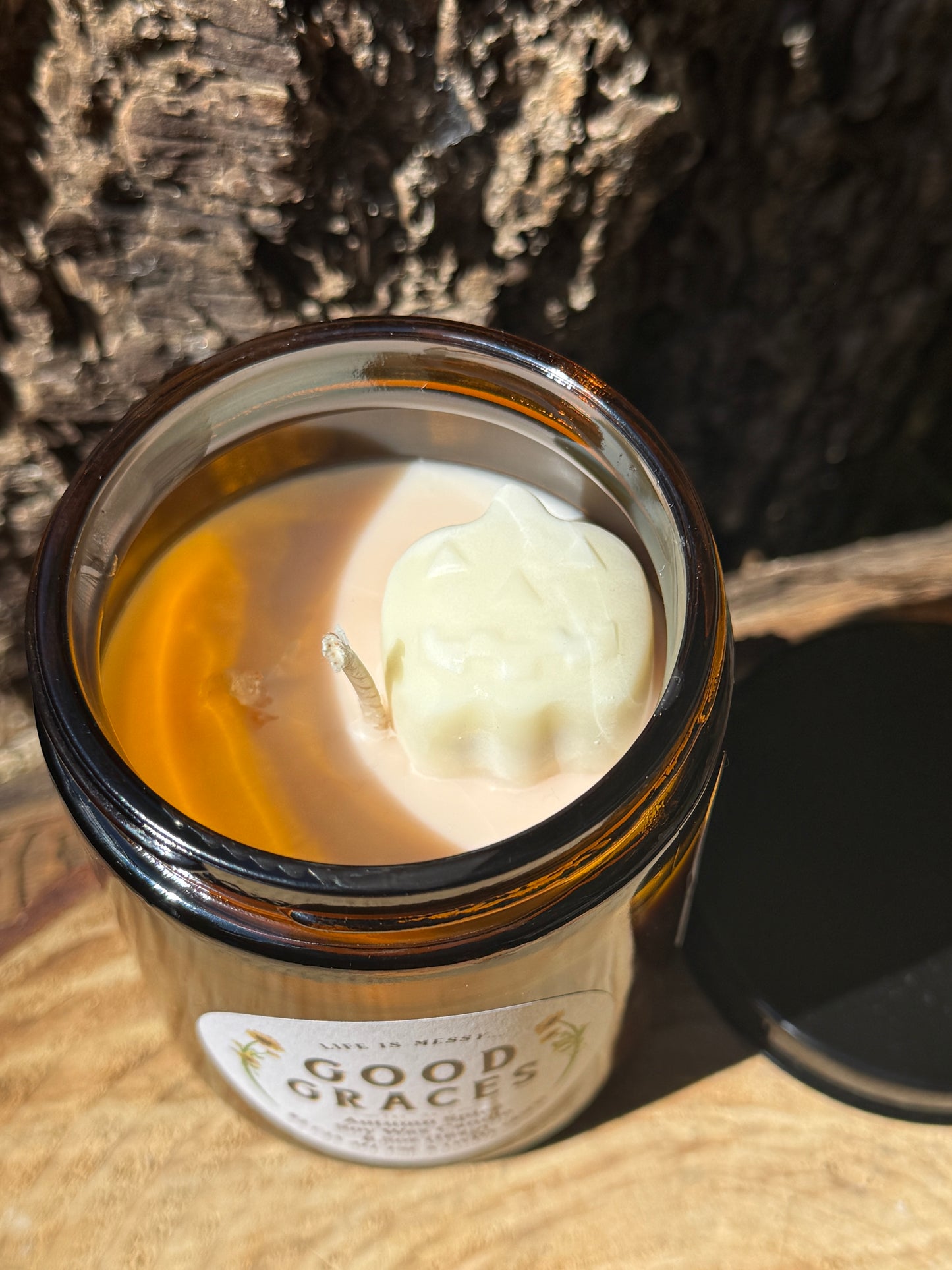 Amber Glass Candle