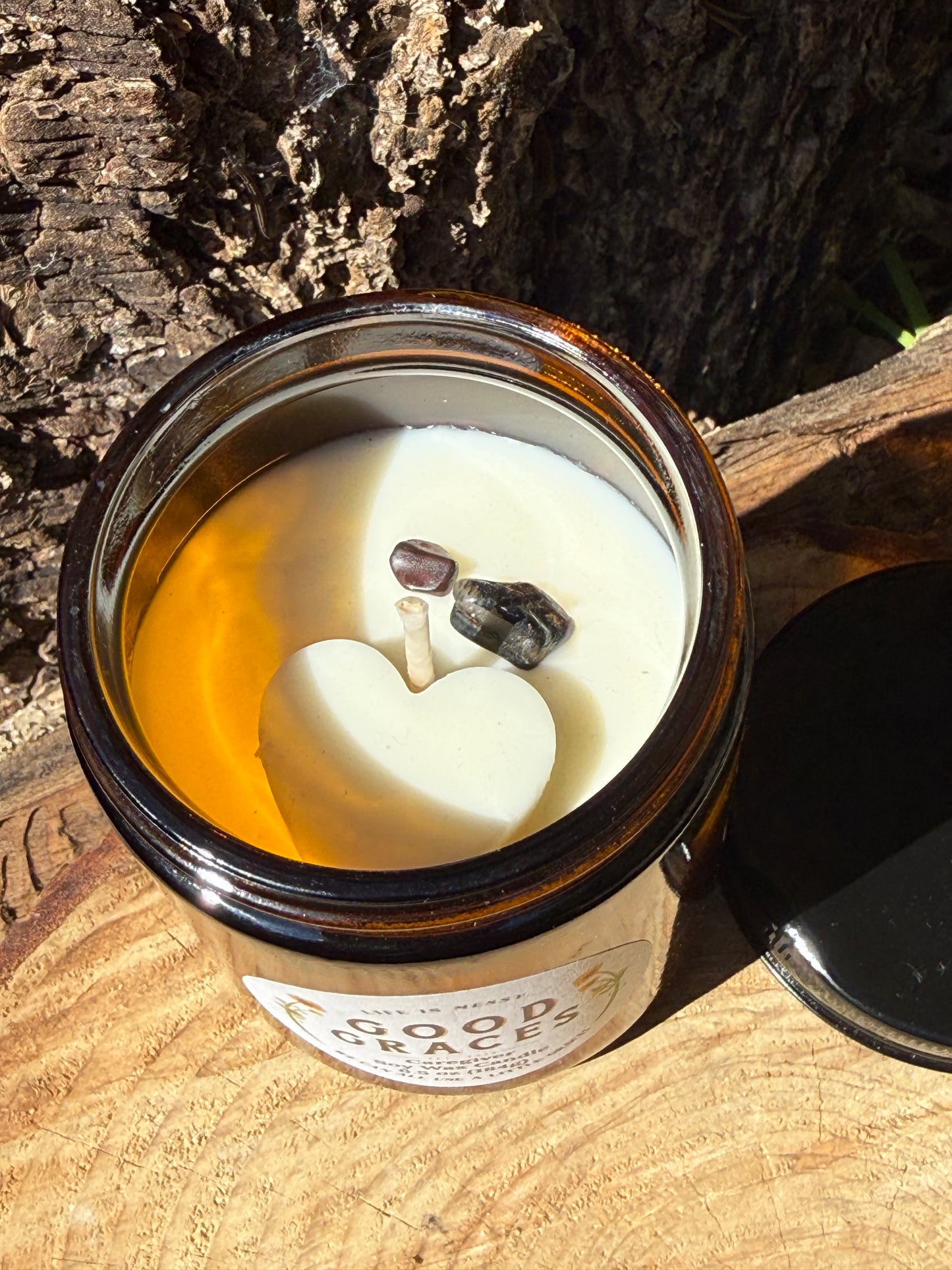 Amber Glass Candle