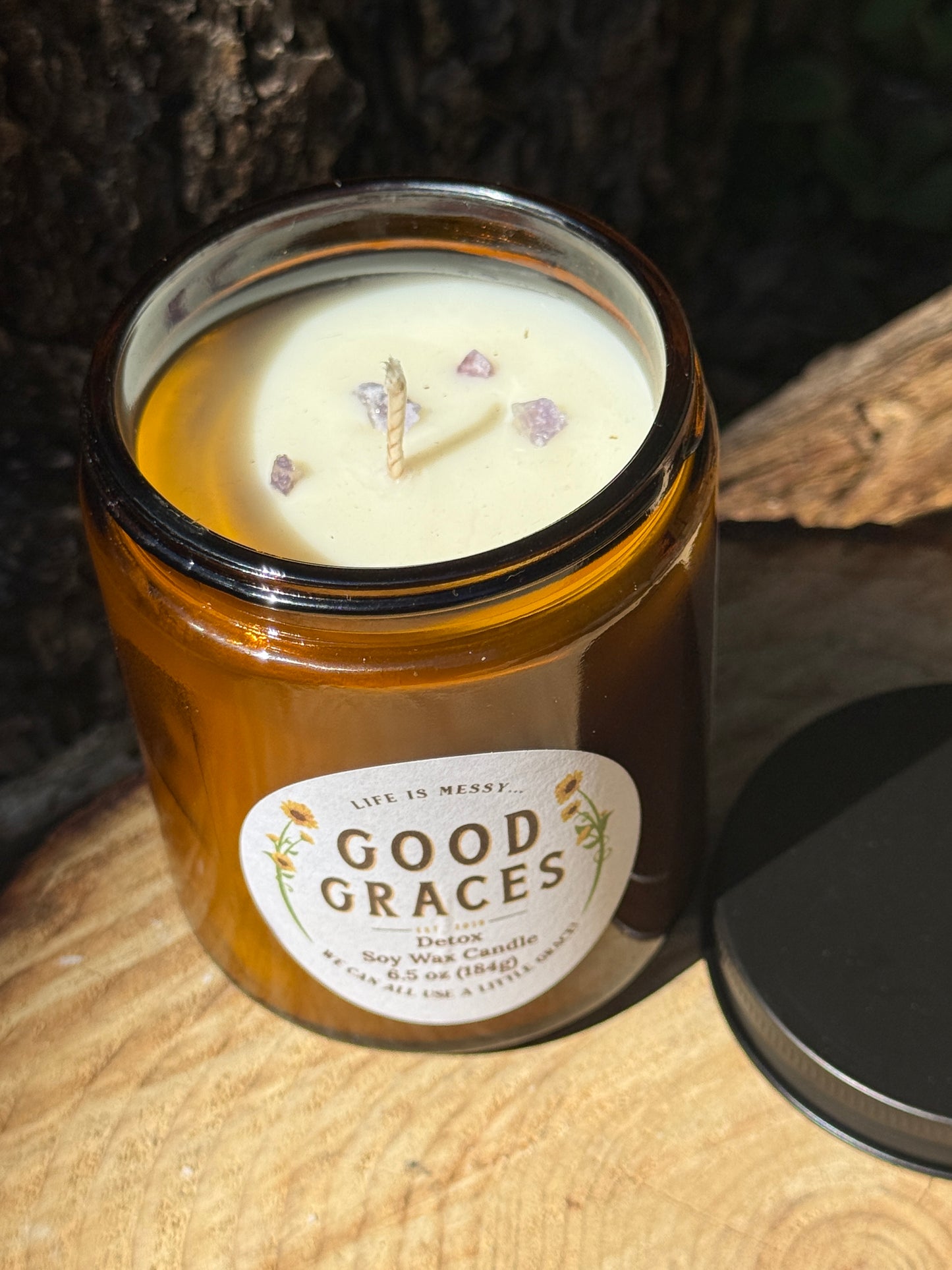 Amber Glass Candle