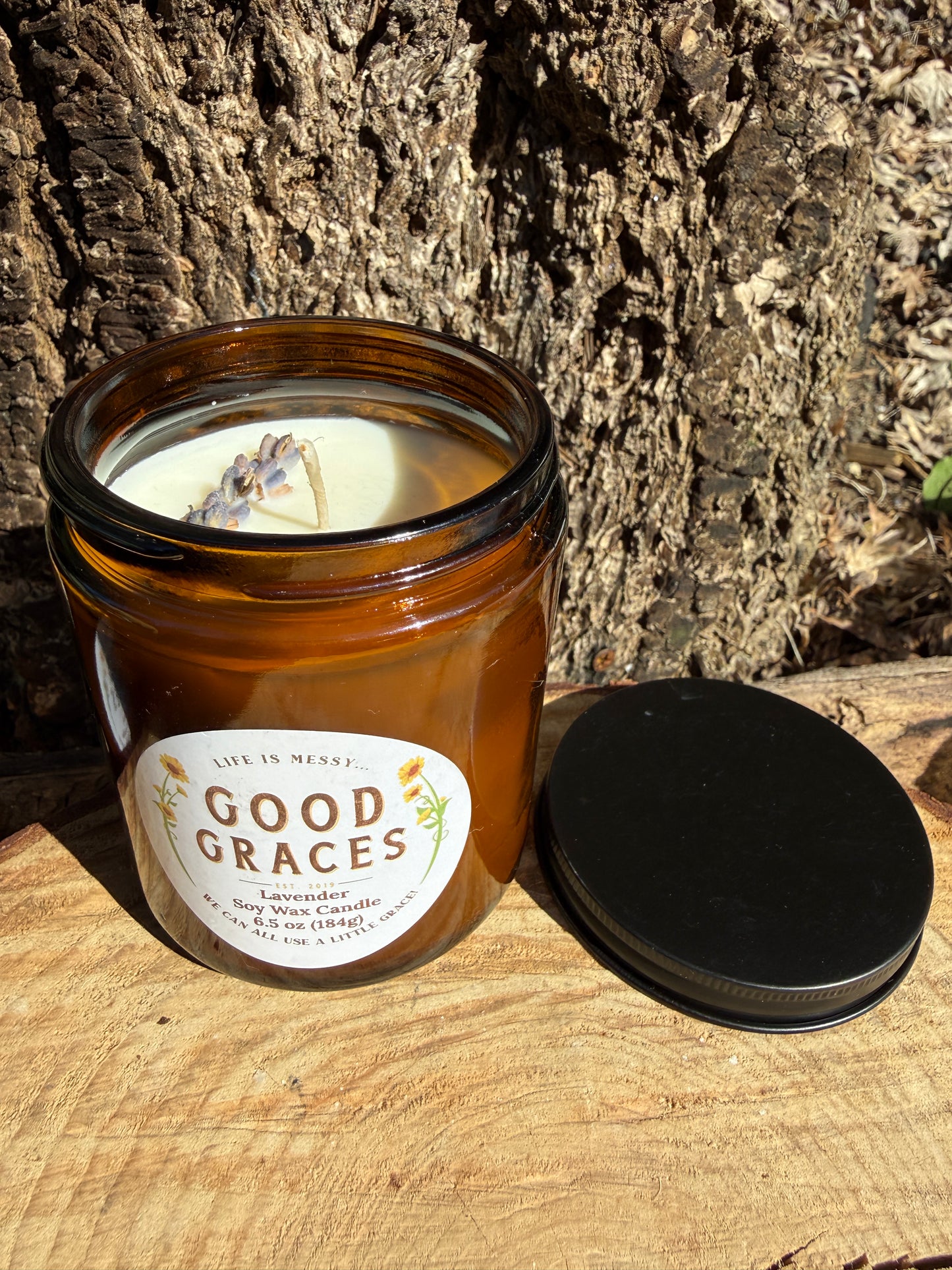 Amber Glass Candle