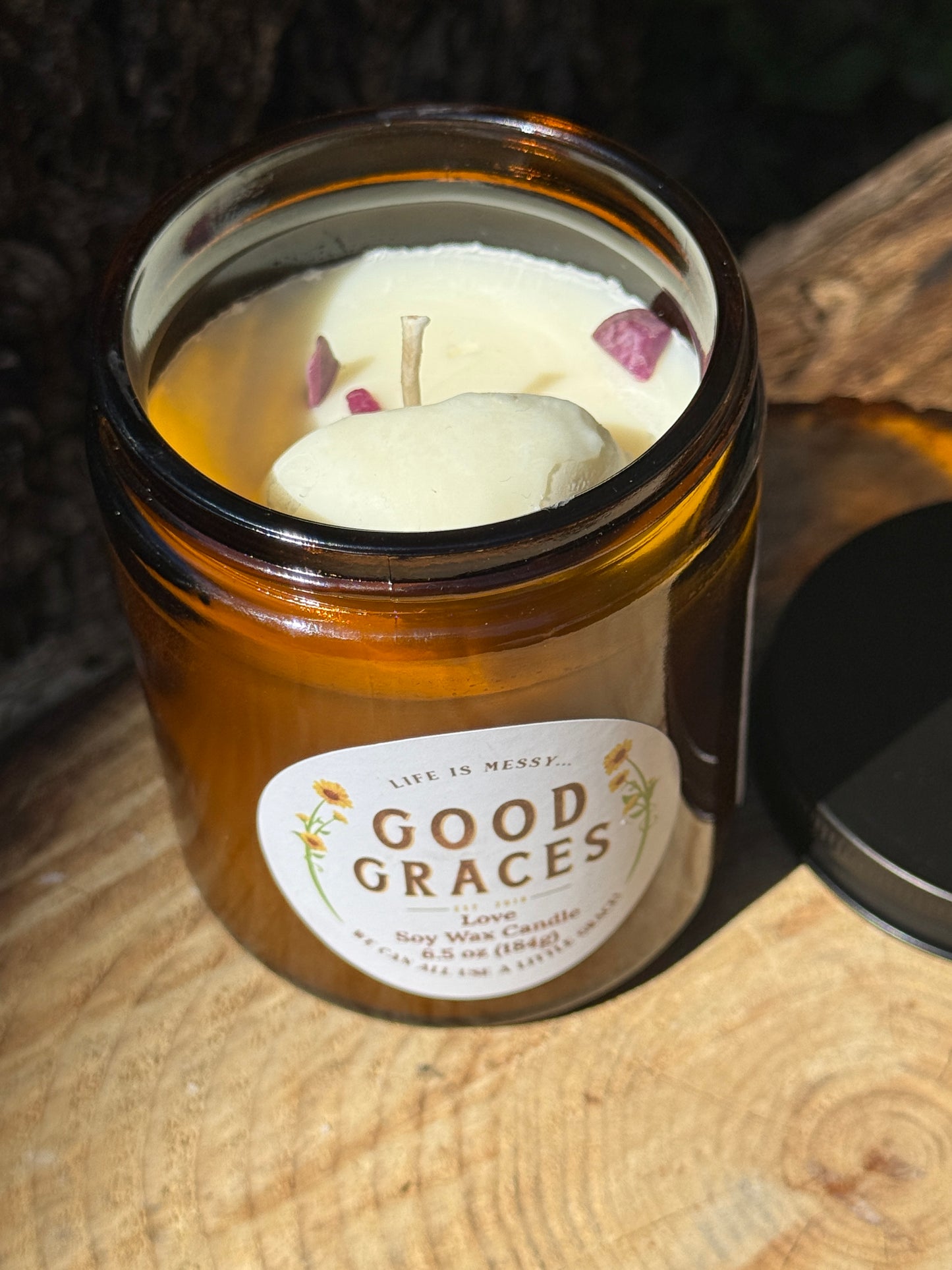 Amber Glass Candle