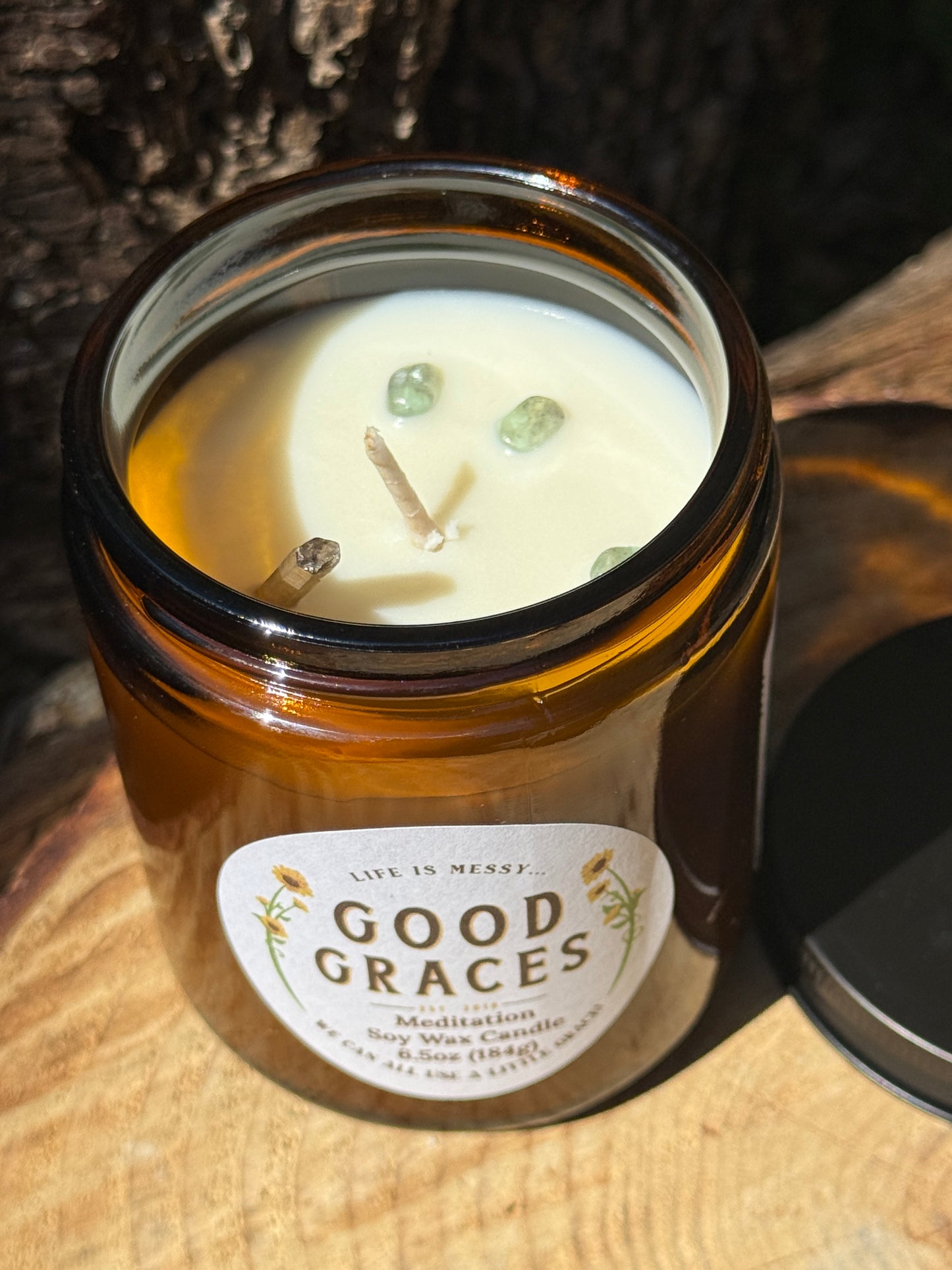 Amber Glass Candle