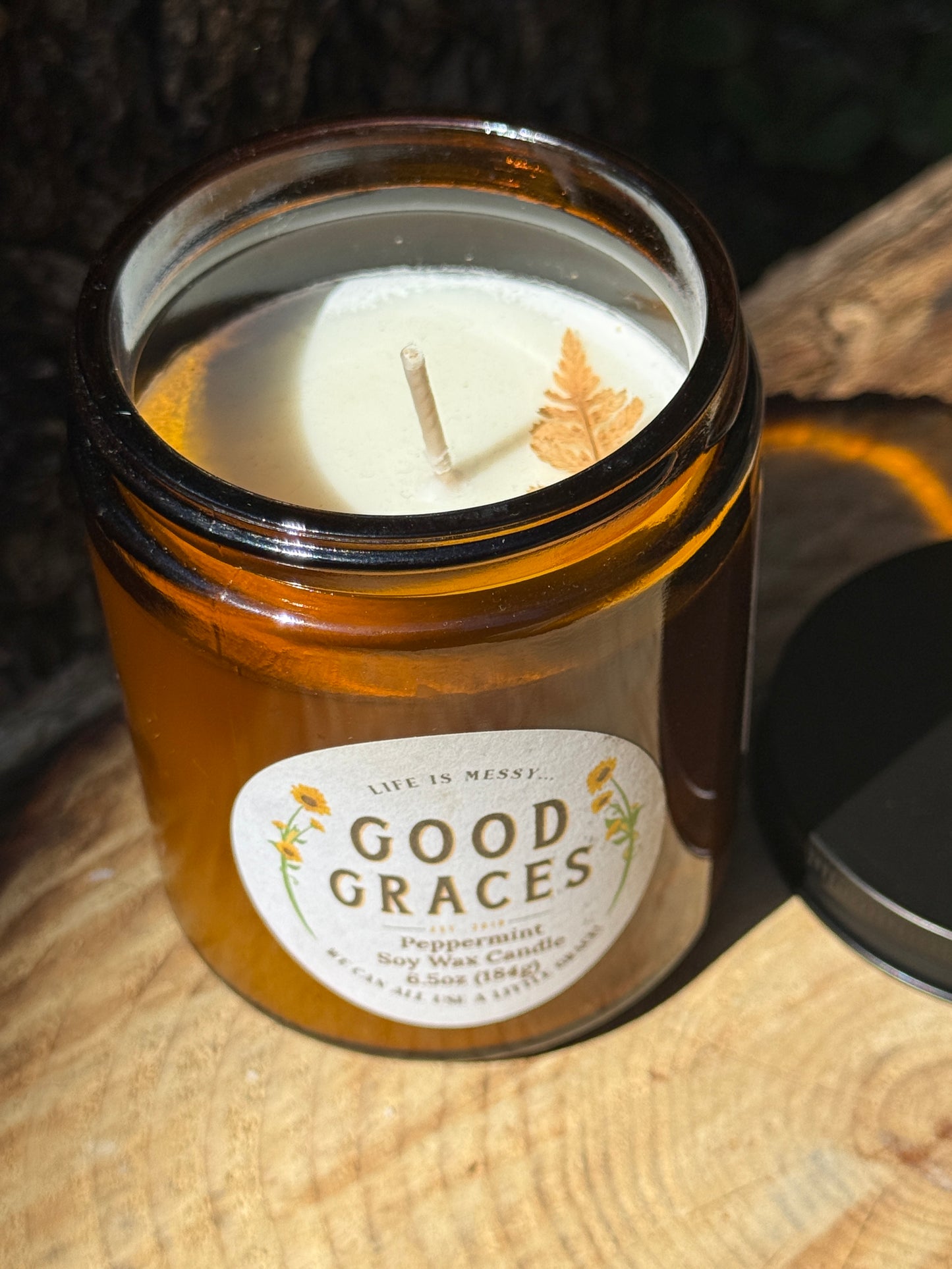 Amber Glass Candle