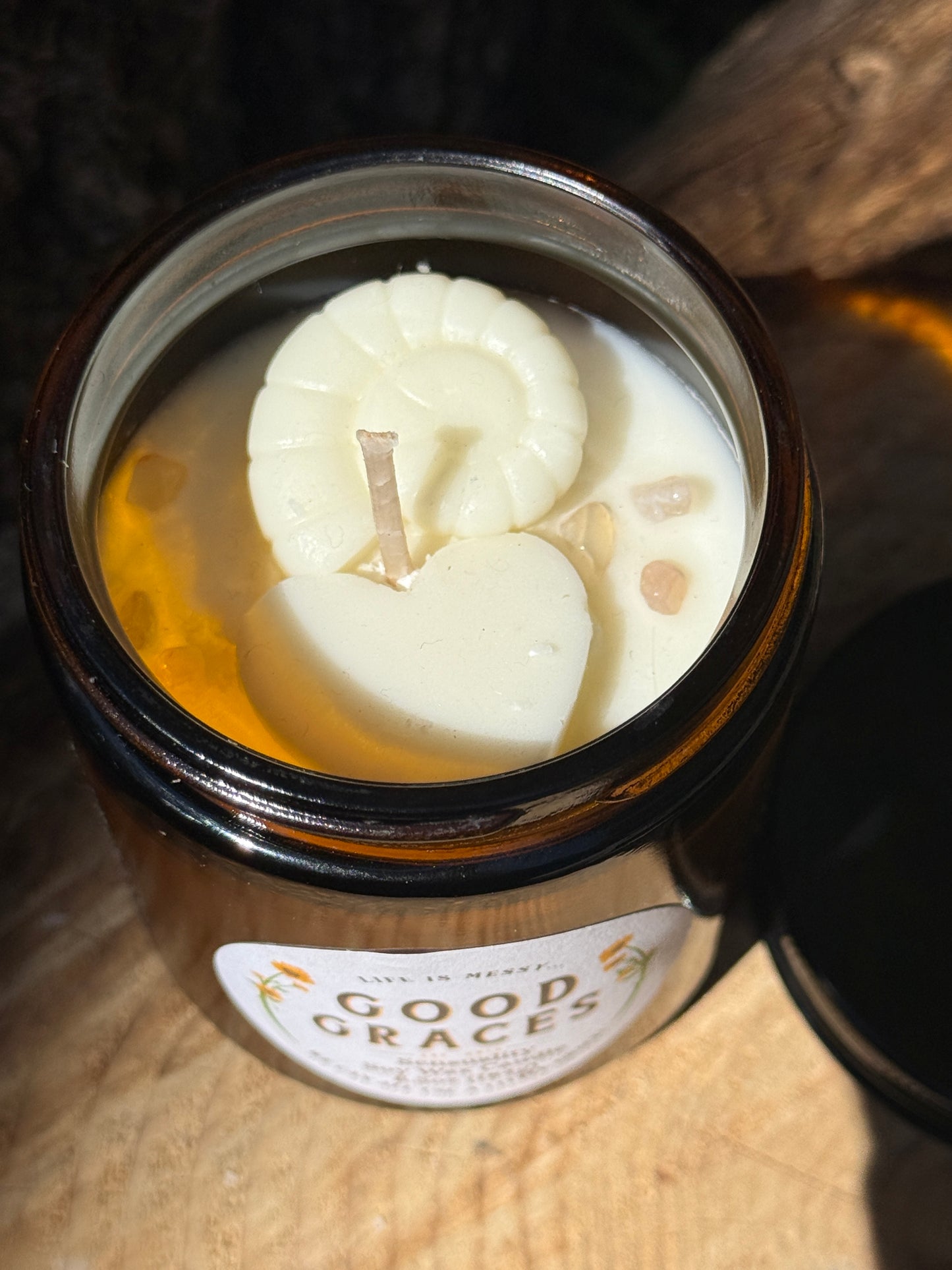 Amber Glass Candle