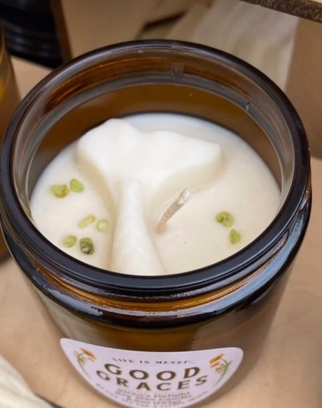 Amber Glass Candle