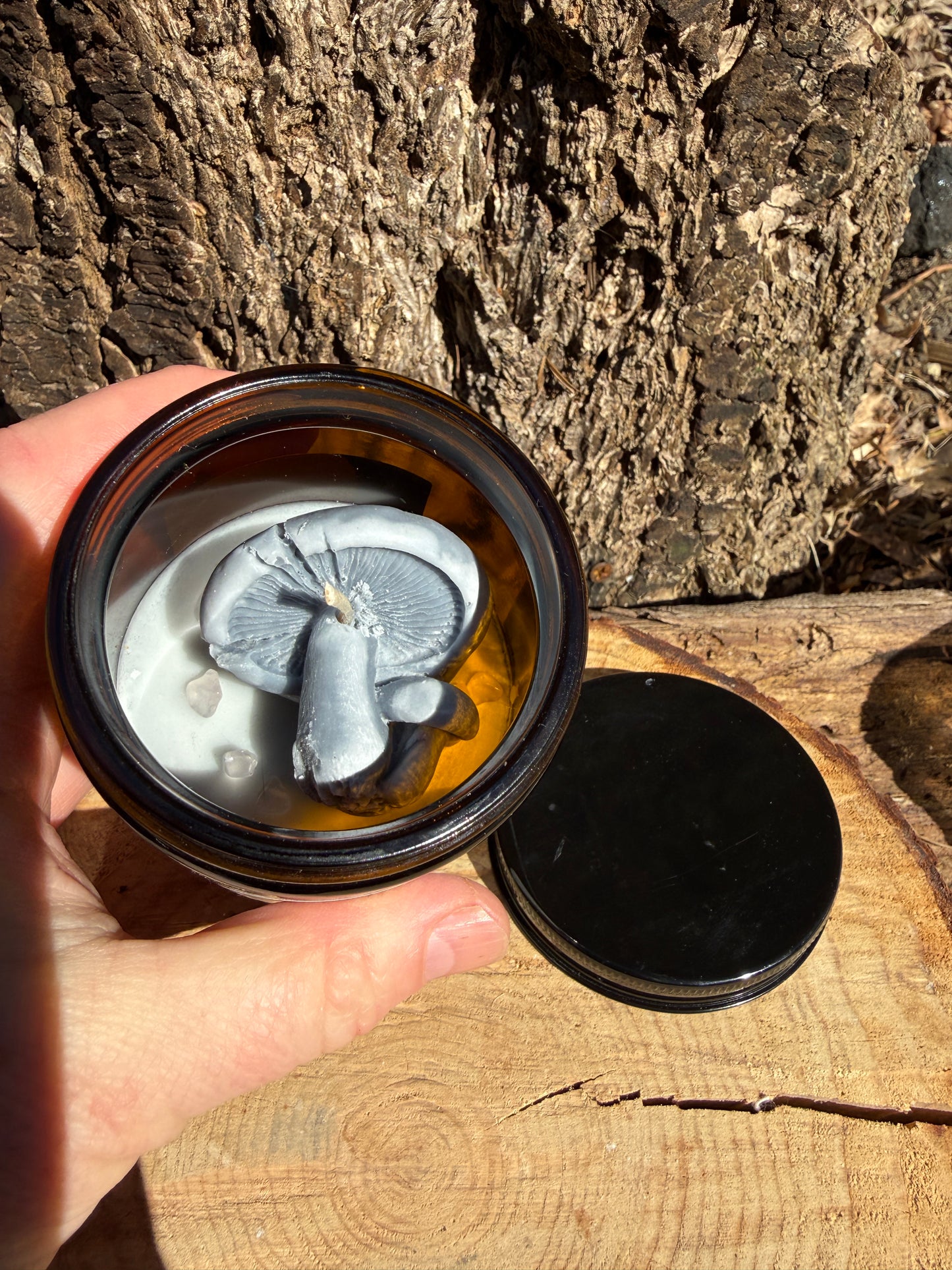 Amber Glass Candle