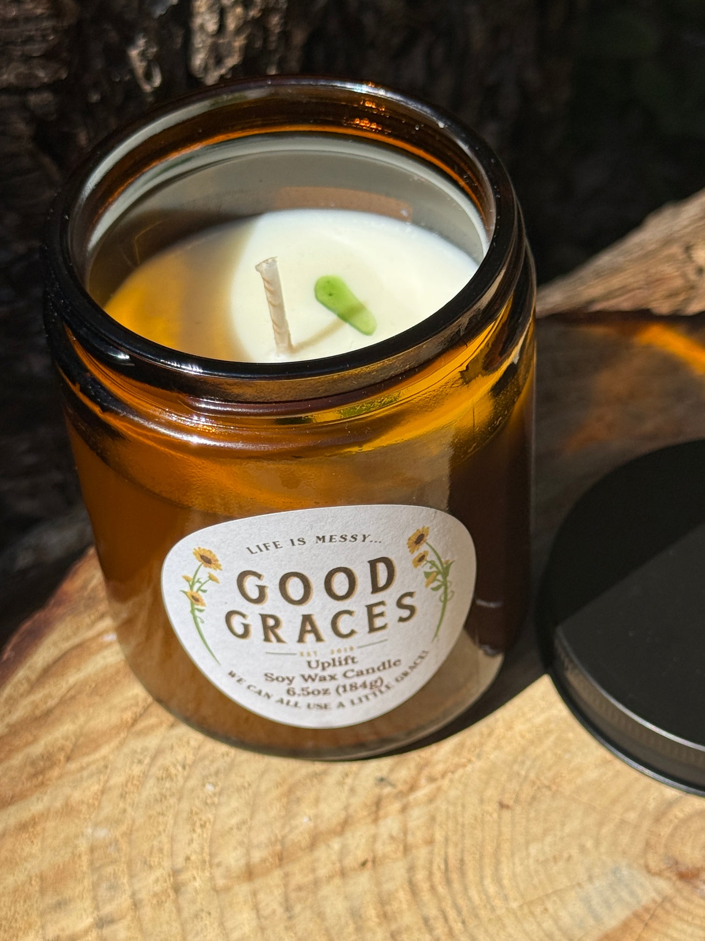 Amber Glass Candle